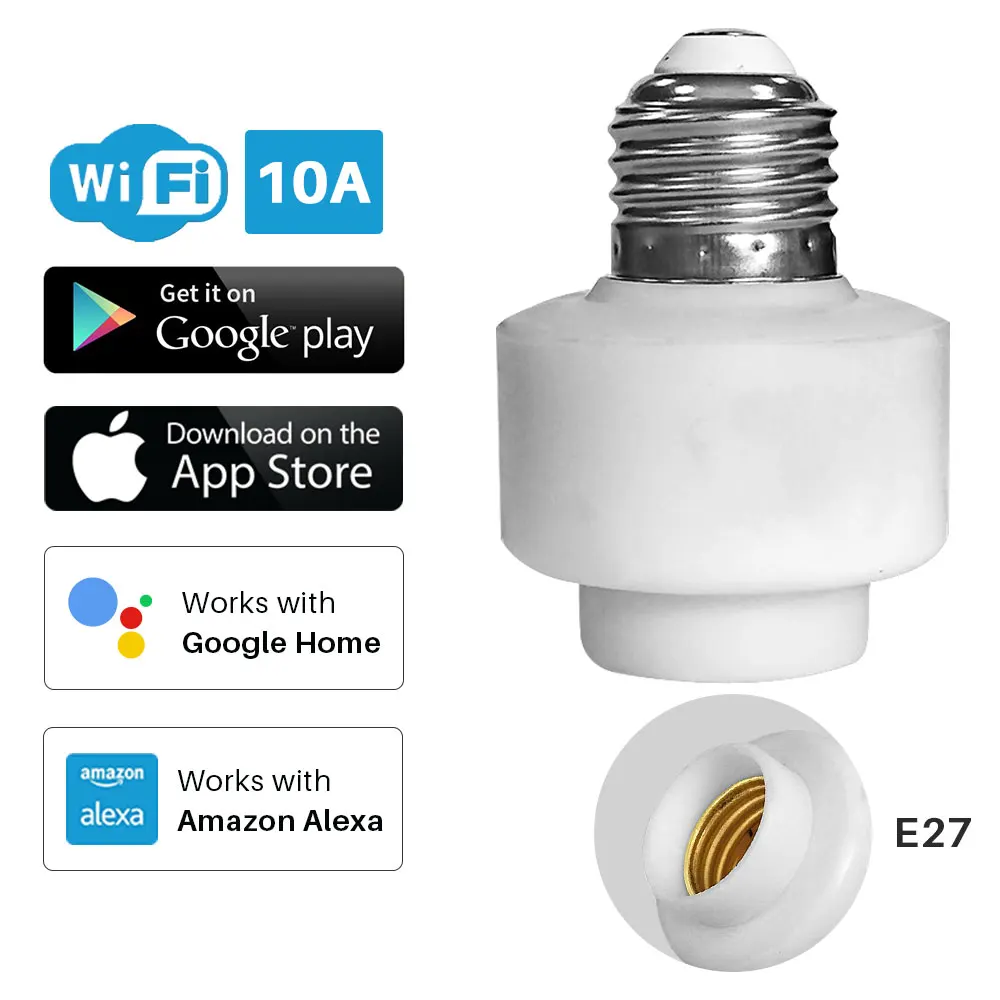 WiFi Smart Lighting Base Bulb Head App Control Smart Home Automation Voice Control Compatible with Alexa Google Home
WiFi Smart Lighting Base Bulb Head App Control Smart Home Automation Voice Control Compatible with Alexa Google Home