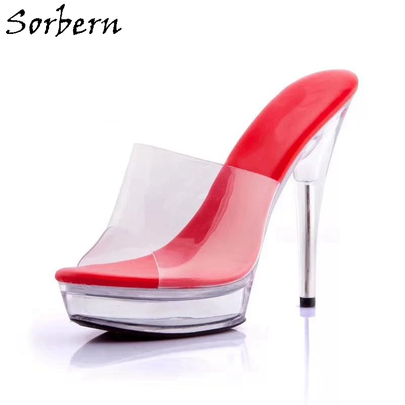 Sorbern Women Summer Slippers Outside Slides Plus Size Night Club Clear 13CM Heels Ladies Party Slippers New Hot Arrive
Sorbern Women Summer Slippers Outside Slides Plus Size Night Club Clear 13CM Heels Ladies Party Slippers New Hot Arrive