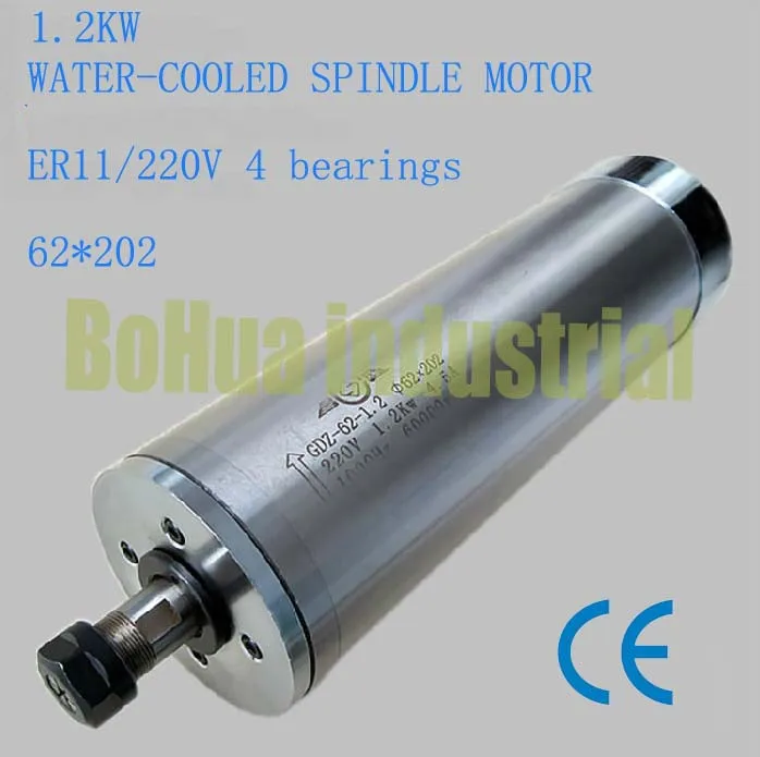 1.2KW WATER-COOLED SPINDLE MOTOR ENGRAVING MILLING GRIND 65*202mm ER11 60000rpm
1.2KW WATER-COOLED SPINDLE MOTOR ENGRAVING MILLING GRIND 65*202mm ER11 60000rpm