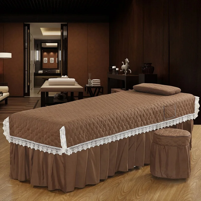 One Piece Brief Cotton Lace Beauty Bed Skirt 70*190cm Beauty Salon Bedspread with Hole Customized Size Purple Grey Brown #401
One Piece Brief Cotton Lace Beauty Bed Skirt 70*190cm Beauty Salon Bedspread with Hole Customized Size Purple Grey Brown #401