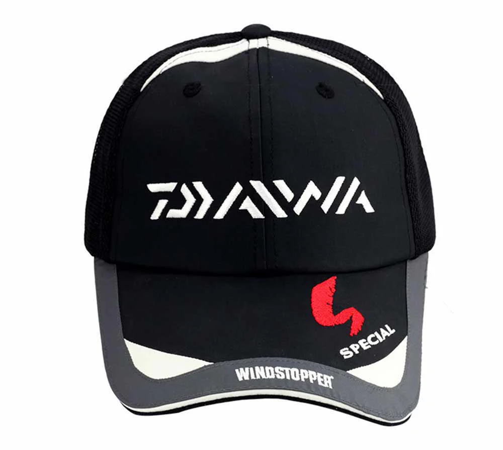DAIWA DAWA Мужской козырек противосолнечный щиток черный/белый дышащая сетка
