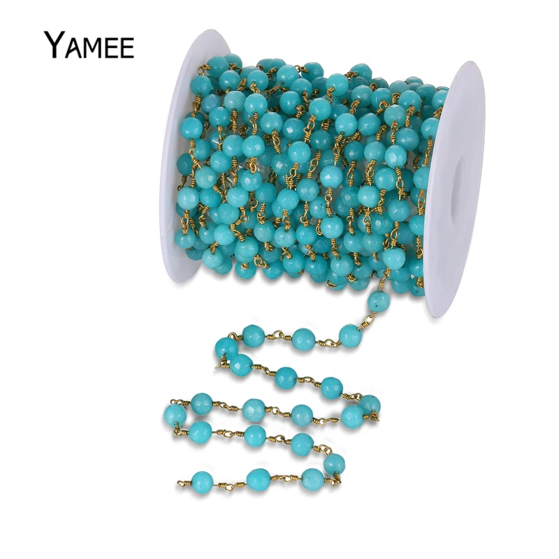 6mm Faceted Round Beads Colour Jades Chains Sea Blue Stone Pure Copper Wire Wrapped Beads Rosary Chains Jewelry Supplies
6mm Faceted Round Beads Colour Jades Chains Sea Blue Stone Pure Copper Wire Wrapped Beads Rosary Chains Jewelry Supplies