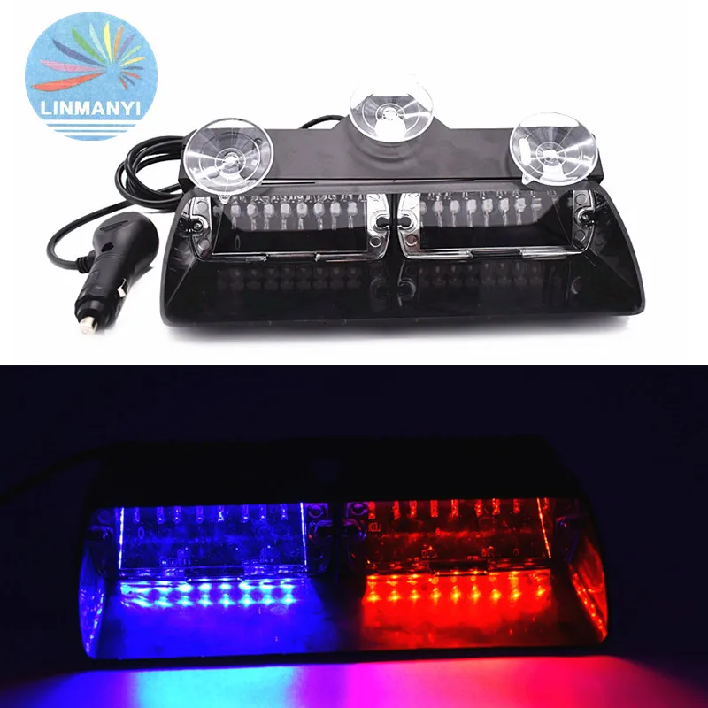 

12V High Power 16LED 48W Viper Signal Light Dash Light LED Strobe Police Flash Light police warning light red blue white yellow