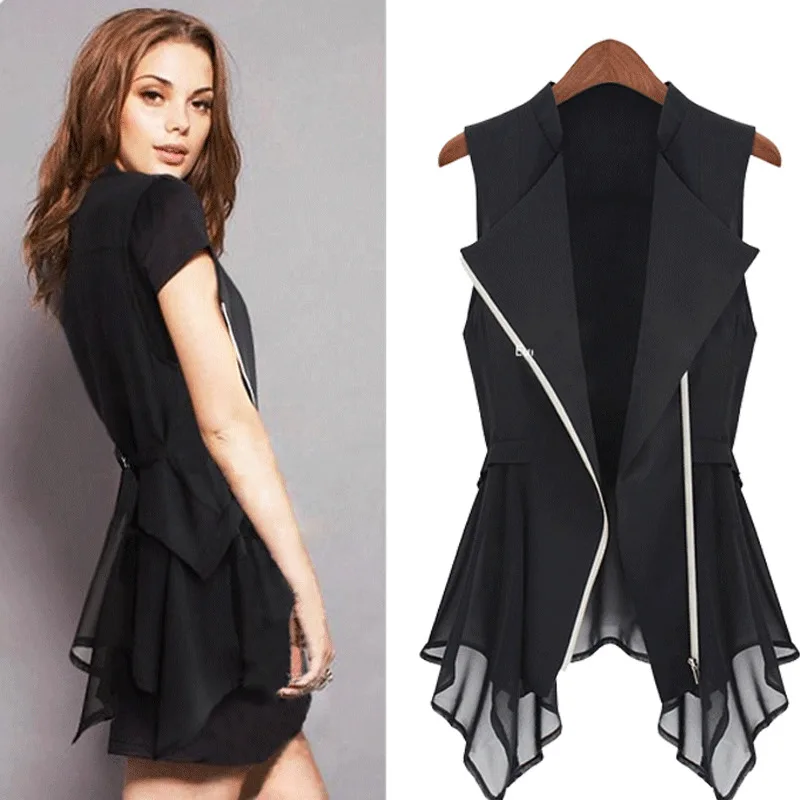 Осенняя Женская куртка размера плюс 4XL, новинка 2019, черная Длинная женская тонкая безрукавка на молнии, женский жилет, 170
Осенняя Женская куртка размера плюс 4XL, новинка 2019, черная Длинная женская тонкая безрукавка на молнии, женский жилет, 170