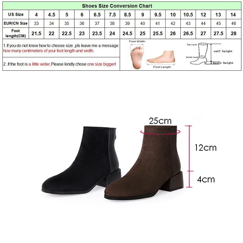 DRFARGO 2019 Ankle Boots for Women Round Toe Med Square Heel Flock Back zip Boots Botines Mujer Plus big size 34-43 B2780
DRFARGO 2019 Ankle Boots for Women Round Toe Med Square Heel Flock Back zip Boots Botines Mujer Plus big size 34-43 B2780