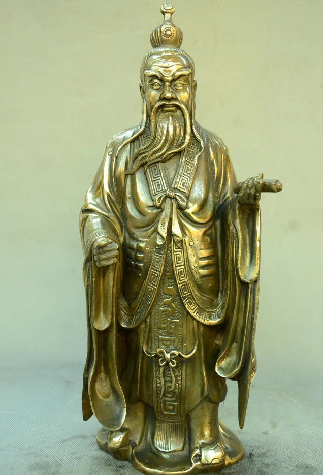 Chinese Temple Bronze Lord Lao Zi old boiler man Too up old man God Friar Statue
Chinese Temple Bronze Lord Lao Zi old boiler man Too up old man God Friar Statue