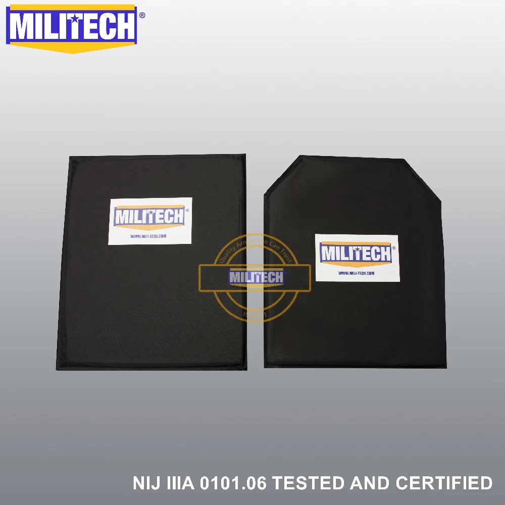 

MILITECH 10'' x 12'' RC&STC Cut Pair NIJ Level IIIA 3A Aramid Soft Armour Ballistic Panel BulletProof Plate Inserts Body Armor