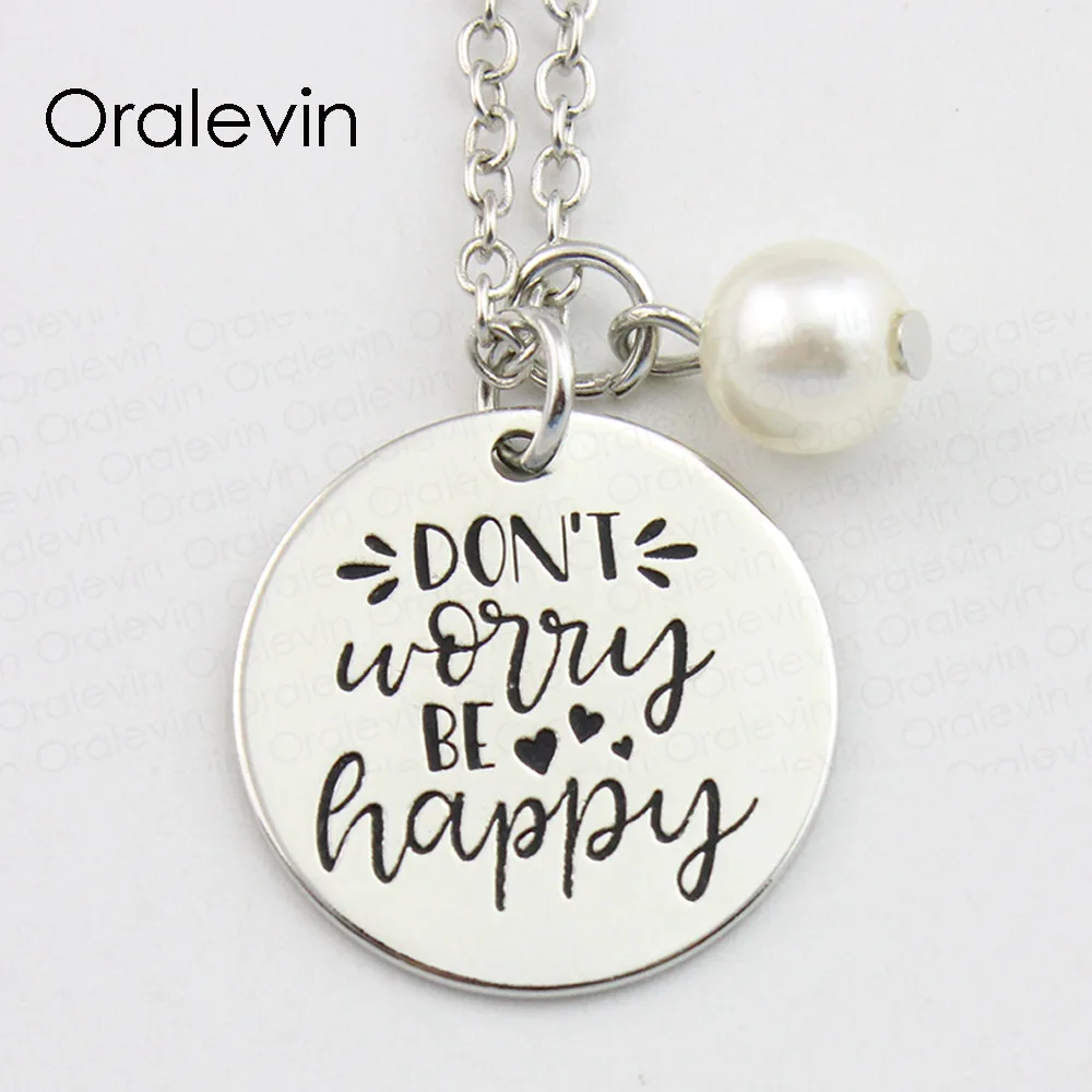 DON'T WORRY BE HAPPY Inspirational Hand Stamped Engraved Accessories Charms Pendant Necklace Gift Jewelry,10Pcs/Lot, #LN796
DON'T WORRY BE HAPPY Inspirational Hand Stamped Engraved Accessories Charms Pendant Necklace Gift Jewelry,10Pcs/Lot, #LN796