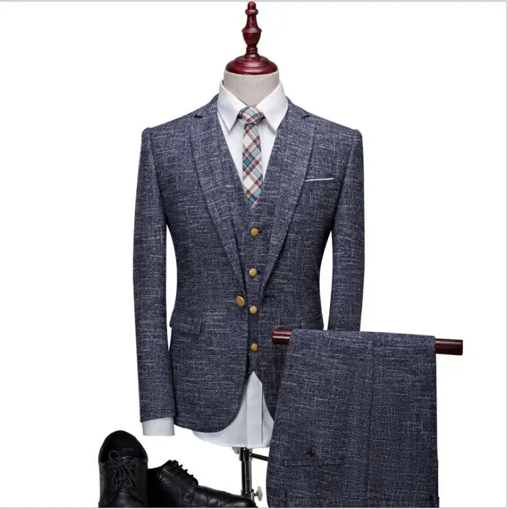 Gray Blue Herringbone Retro gentleman style custom made Men's suits tailor suit Blazer suits for men 3 piece (Jacket+Pants+Vest)
Gray Blue Herringbone Retro gentleman style custom made Men's suits tailor suit Blazer suits for men 3 piece (Jacket+Pants+Vest)