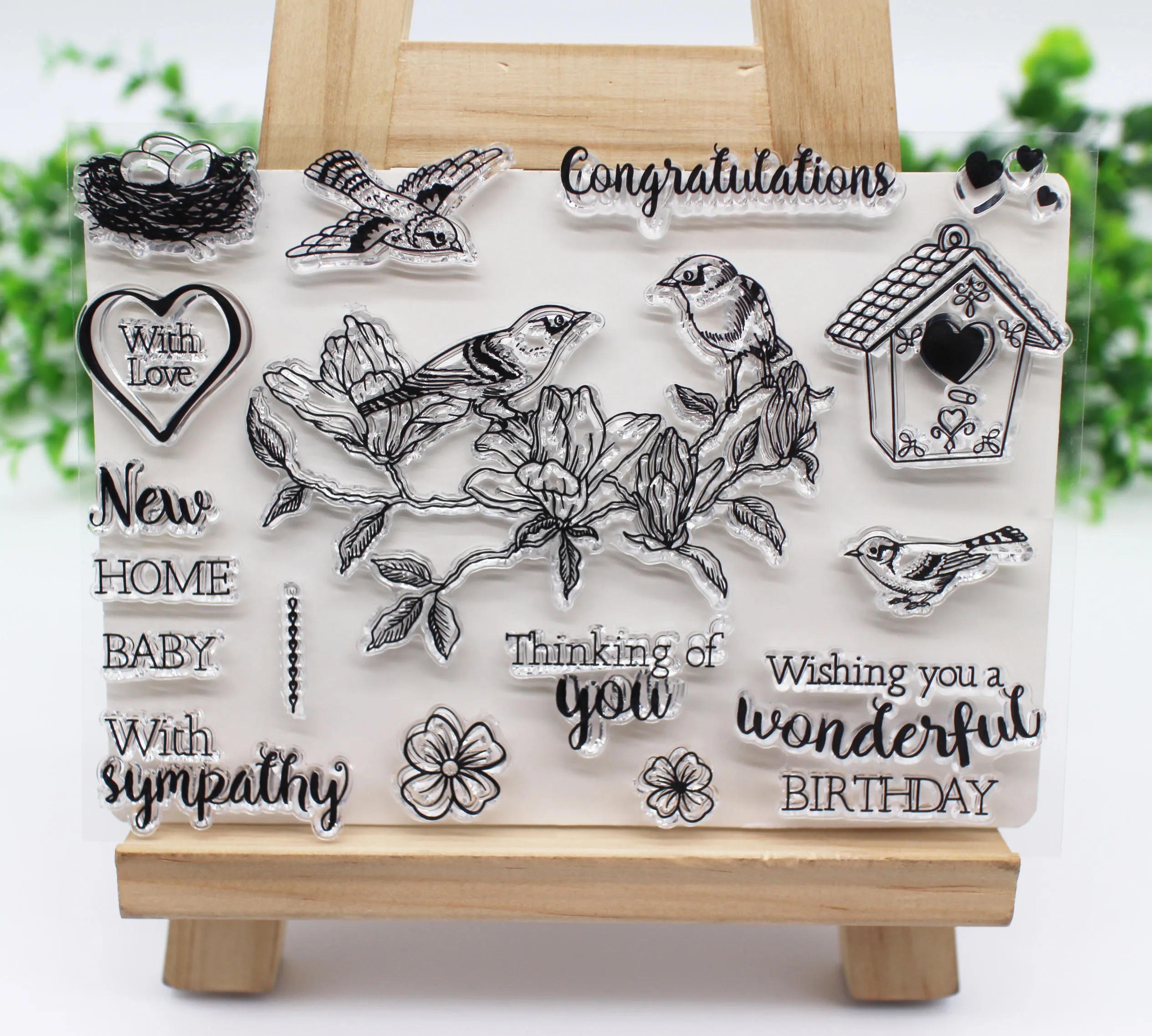Congratulation Clear Stamps bird/love stamps For Scrapbooking photo paper craft card making silicone stamp Seal for Decoration
Congratulation Clear Stamps bird/love stamps For Scrapbooking photo paper craft card making silicone stamp Seal for Decoration