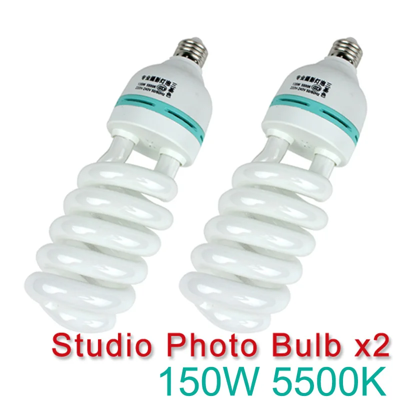 2pcs 150W E27 5500K CFL Photography Lighting Video Bulb Daylight Balanced Energy Saving fluorescent Lamp
2pcs 150W E27 5500K CFL Photography Lighting Video Bulb Daylight Balanced Energy Saving fluorescent Lamp