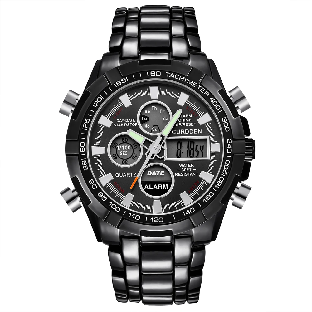 Hot Famous Brand Gold Watches Mens Chronograph Watch Men Dual Time Waterproof Digital Wristwatches Reloj Hombre Acero Inoxidable
Hot Famous Brand Gold Watches Mens Chronograph Watch Men Dual Time Waterproof Digital Wristwatches Reloj Hombre Acero Inoxidable