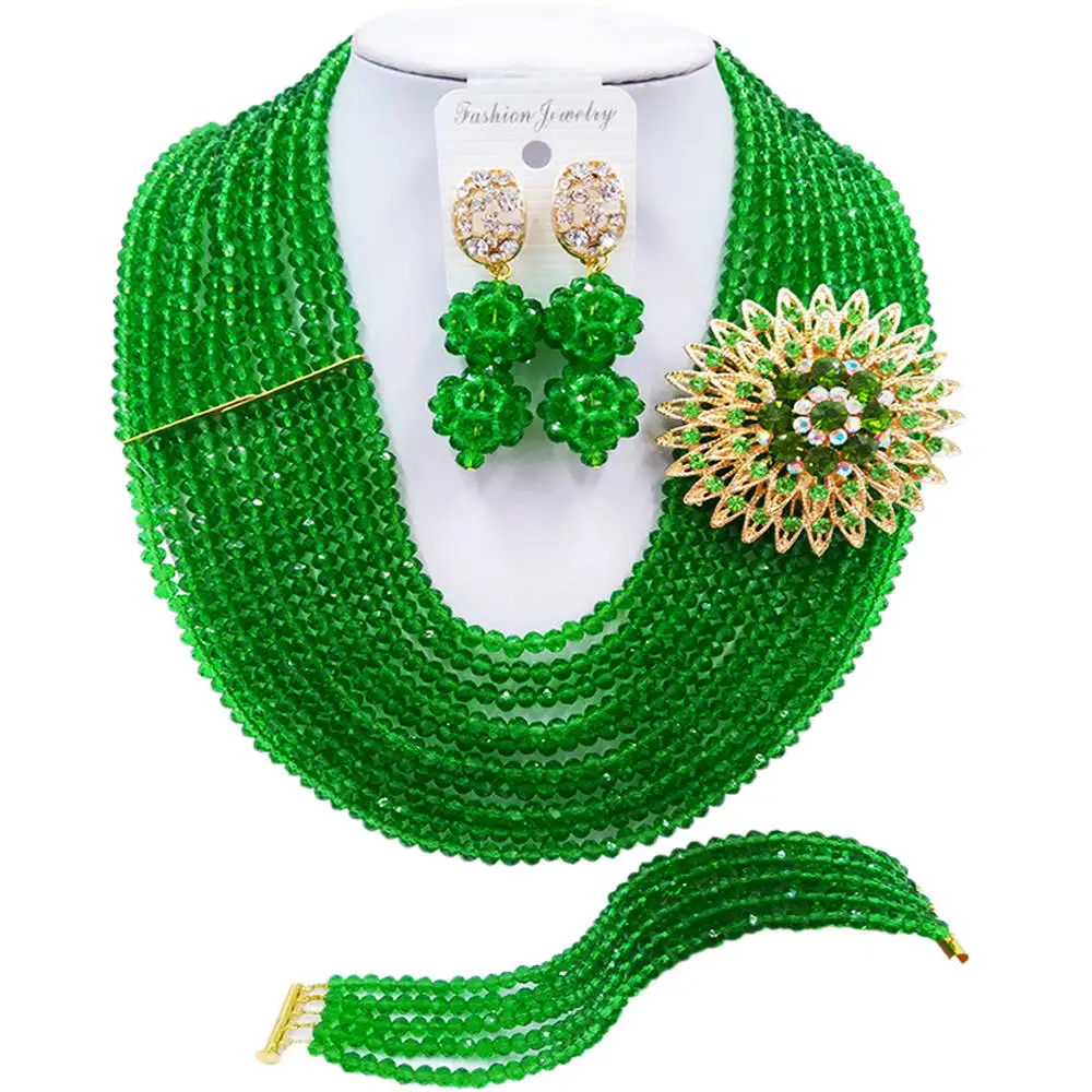 ACZUV Green Nigerian Wedding Party Jewelry Sets African Beads Jewelry Set Beaded Crystal Necklace Earrings 10C-DS015
ACZUV Green Nigerian Wedding Party Jewelry Sets African Beads Jewelry Set Beaded Crystal Necklace Earrings 10C-DS015