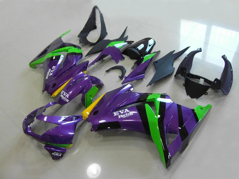 Комплект обтекателей для KAWASAKI Ninja ZX250R 08 09 10 12 EX250 ZX 250R 2008 2012 ABS фиолетовый