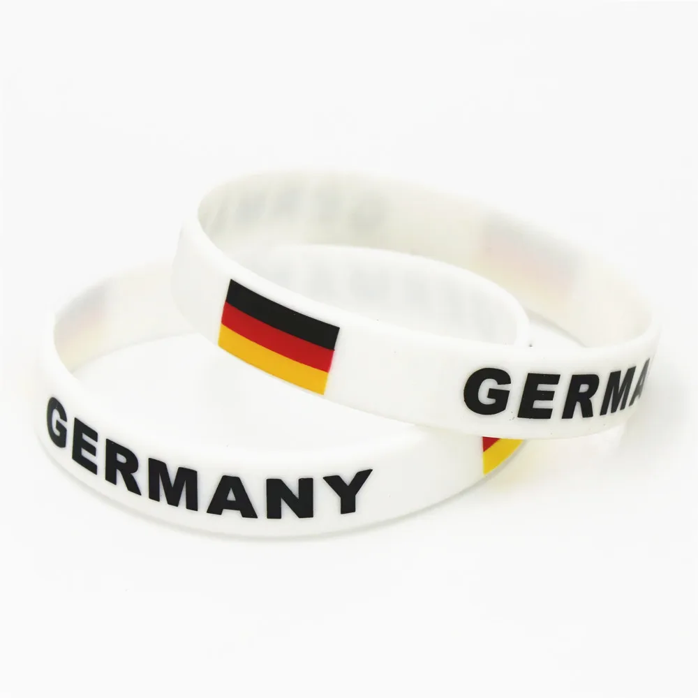 1PC Germany Flag Silicone Wristband Football Soccer Team Fans Sport Elastic Rubber Bracelet Bangles 2018 Armband SH226
1PC Germany Flag Silicone Wristband Football Soccer Team Fans Sport Elastic Rubber Bracelet Bangles 2018 Armband SH226