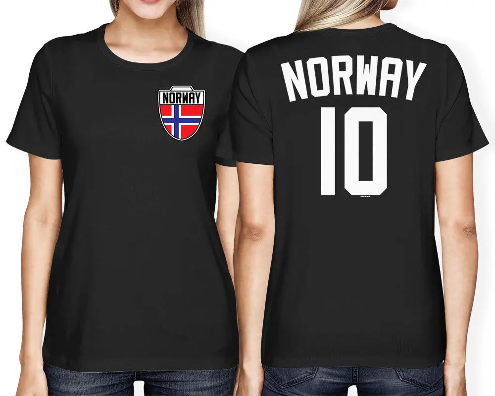2019 Hot Sale Fashion Norway Soccers Footballer Crest Country Pride Women's T-Shirt Tee Shirt | Женская одежда