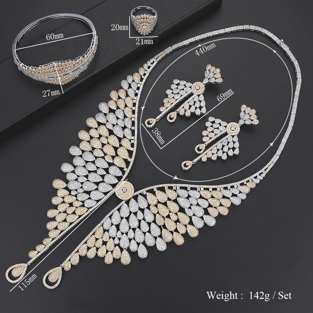 Siscathy Luxury Statement Jewelry Sets For Women Bridal Wedding Cubic Zirconia Big Necklace Drop Earrings Ring Bracelet Bangle
Siscathy Luxury Statement Jewelry Sets For Women Bridal Wedding Cubic Zirconia Big Necklace Drop Earrings Ring Bracelet Bangle