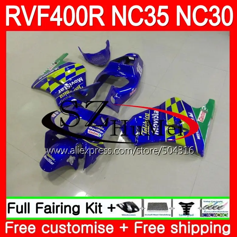 RVF400R для HONDA Movistar Blue VFR400 R RR NC30 VFR400R 89 90 91 92 93 123SH14 NC35 V4 VFR400R 1989 1990 1991 1992 1993 обтекатель
RVF400R для HONDA Movistar Blue VFR400 R RR NC30 VFR400R 89 90 91 92 93 123SH14 NC35 V4 VFR400R 1989 1990 1991 1992 1993 обтекатель