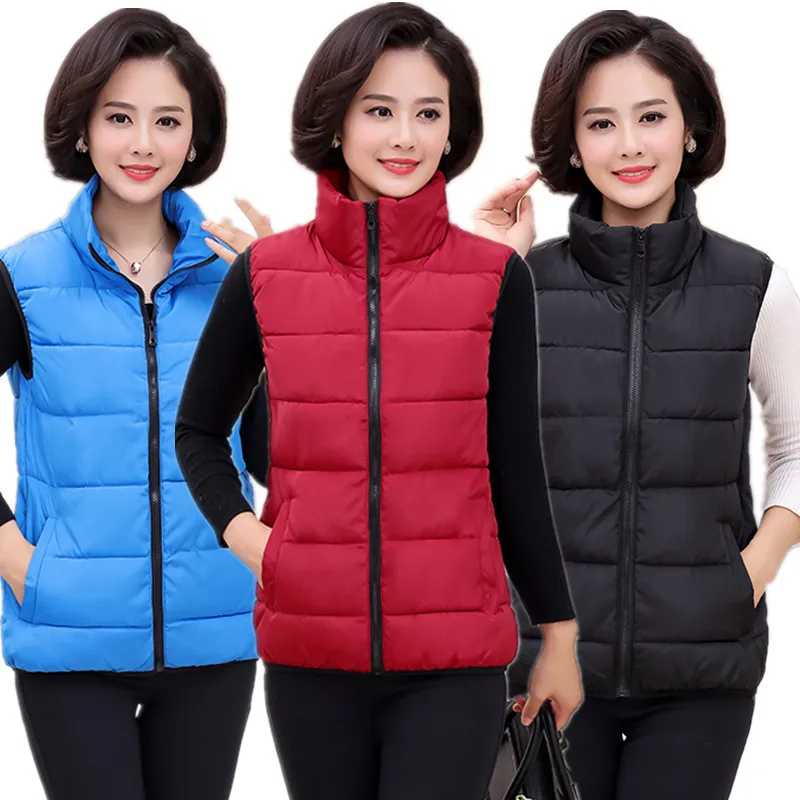 Chaquetas Invierno Mujer хлопковый жилет для пожилых людей среднего возраста одежда мам
