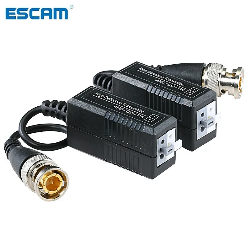 ESCAM BNC to UTP Cat5/5e/6 Video Balun HD Transceivers Adapter Transmitter Support 1080P 4MP 5MP AHD CVI TVI Camera 200M
ESCAM BNC to UTP Cat5/5e/6 Video Balun HD Transceivers Adapter Transmitter Support 1080P 4MP 5MP AHD CVI TVI Camera 200M