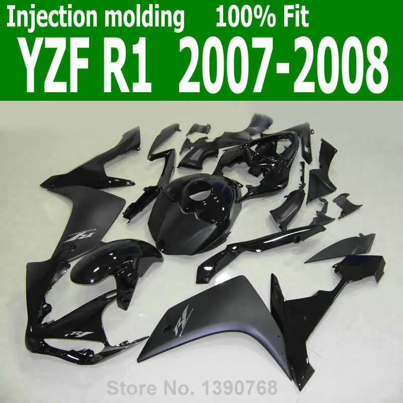 Fairings Body kit For YAMAHA YZF R1 07 08 ( ALL BLACK ) +7gifts Injection mold fairing kit CQ01
Fairings Body kit For YAMAHA YZF R1 07 08 ( ALL BLACK ) +7gifts Injection mold fairing kit CQ01