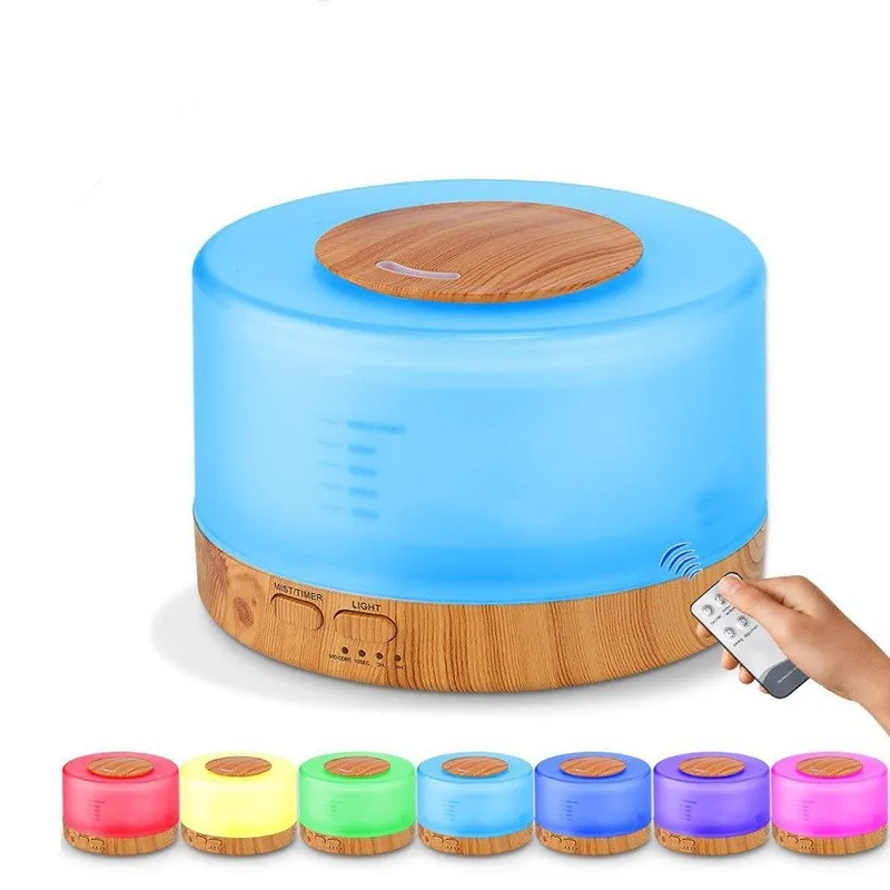500ML Ultrasonic Essential Oil Diffuser Remote Control Wood Grain Transparent Aroma Humidifier With Colorful Night Light
500ML Ultrasonic Essential Oil Diffuser Remote Control Wood Grain Transparent Aroma Humidifier With Colorful Night Light