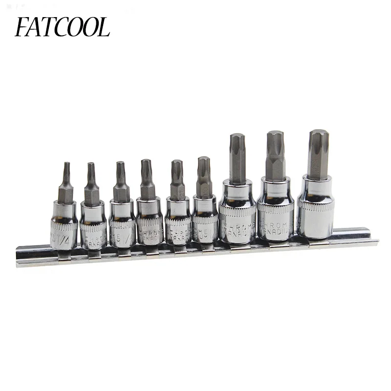FATCOOL New 9pc Tamper Proof Torx Star Bit Socket Set 1/4" & 3/8" Drive T10 - T50
FATCOOL New 9pc Tamper Proof Torx Star Bit Socket Set 1/4" & 3/8" Drive T10 - T50