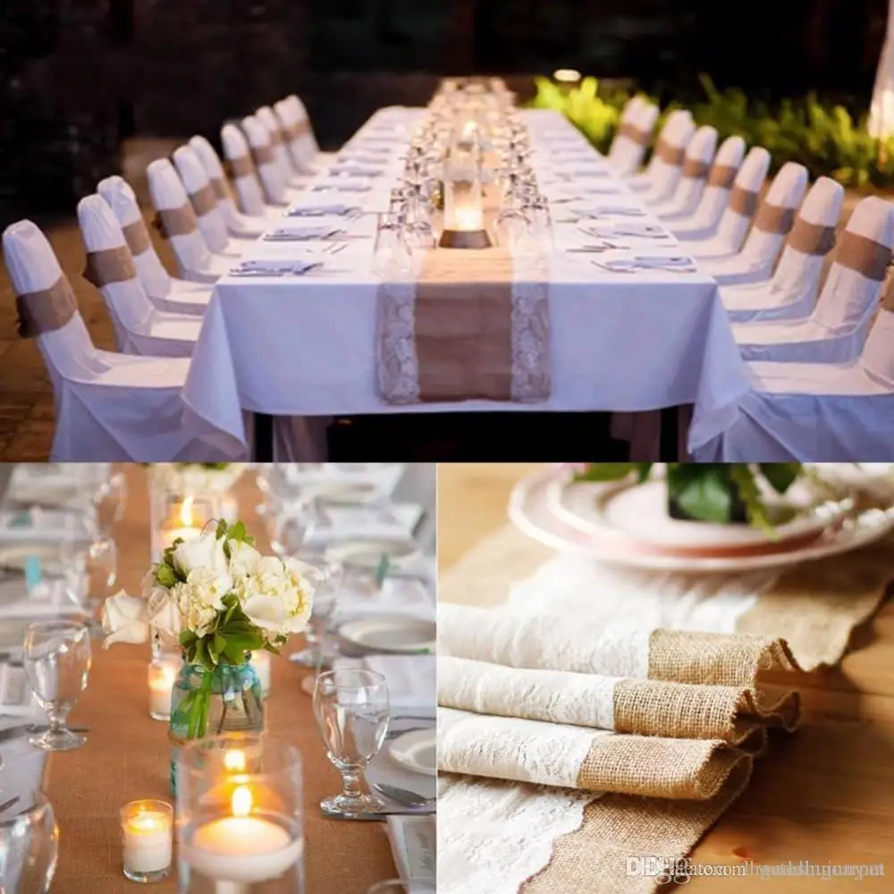 Natural Burlap Table Runner Hessian Vintage Tablecloth Cover with Jute Lace Rose Pattern for Wedding Party Rustic Decor
Natural Burlap Table Runner Hessian Vintage Tablecloth Cover with Jute Lace Rose Pattern for Wedding Party Rustic Decor