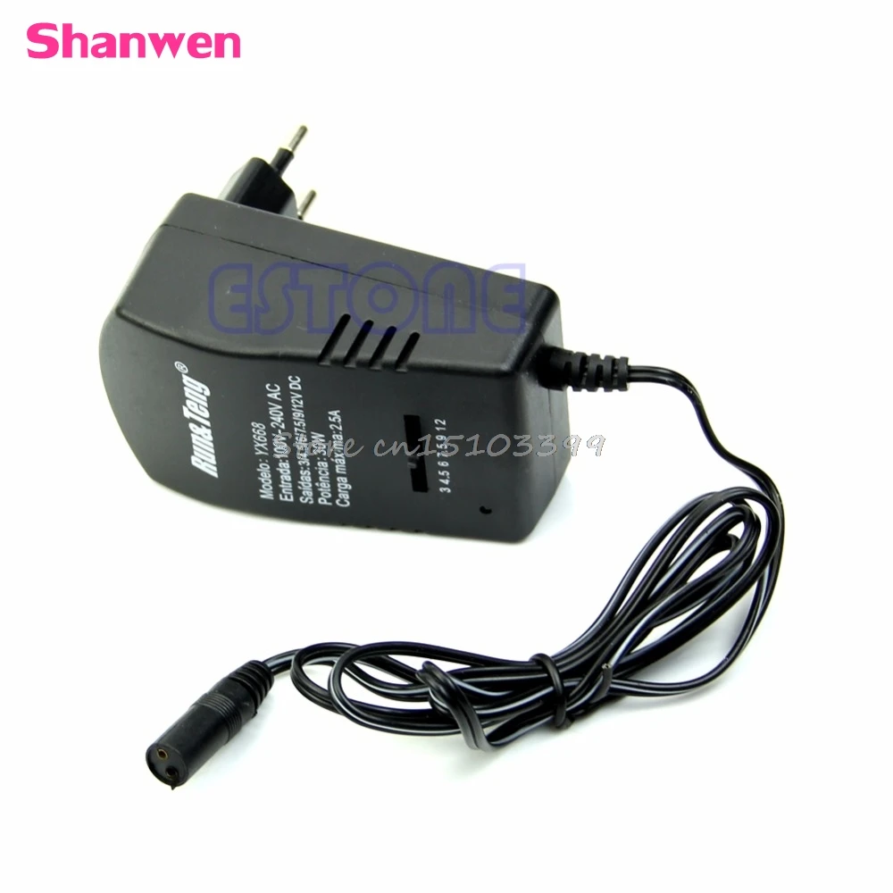 Universal EU AC/DC Adaptor Plug Power Supply 3V 4.5V 6V 7.5V 12V DC Charger G08 Whosale&ampDropShip |