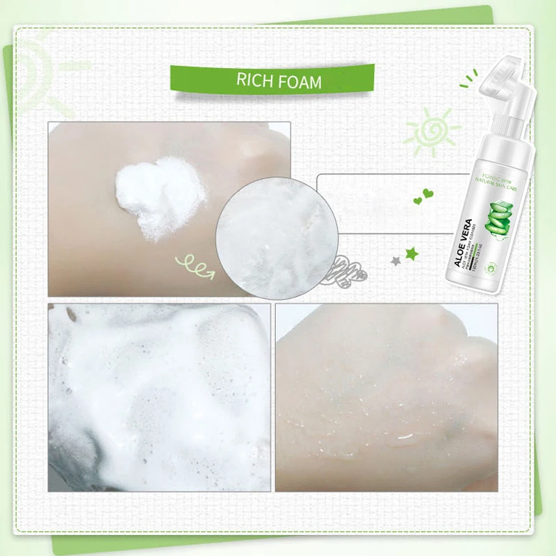 Aloe Vera Face Cleaner Foam With Face Cleansing Brush Exfoliating Deep Cleansing Hydration Blackhead Removal Facial Skin Care
Aloe Vera Face Cleaner Foam With Face Cleansing Brush Exfoliating Deep Cleansing Hydration Blackhead Removal Facial Skin Care