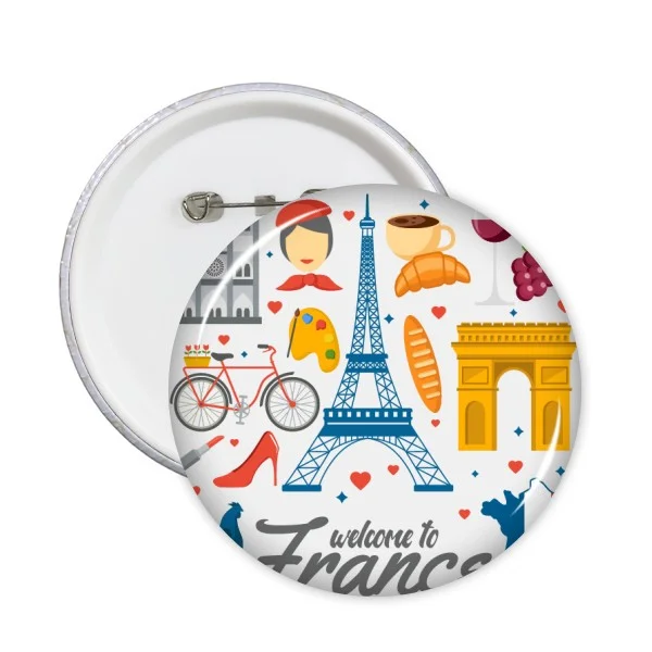 5pcs National Flag Architecture Custom France Mark Landmark Landscape Illustration Pattern Round Pin Badge Button
5pcs National Flag Architecture Custom France Mark Landmark Landscape Illustration Pattern Round Pin Badge Button