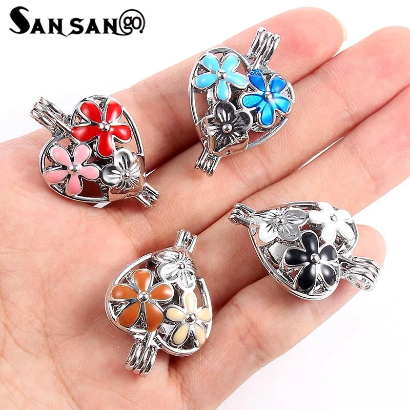 5pcs Love Enamel Flower Pearl Beads Cage Pendant Essential Oil Perfume Jewelry Making Pendant Necklace For Women
5pcs Love Enamel Flower Pearl Beads Cage Pendant Essential Oil Perfume Jewelry Making Pendant Necklace For Women