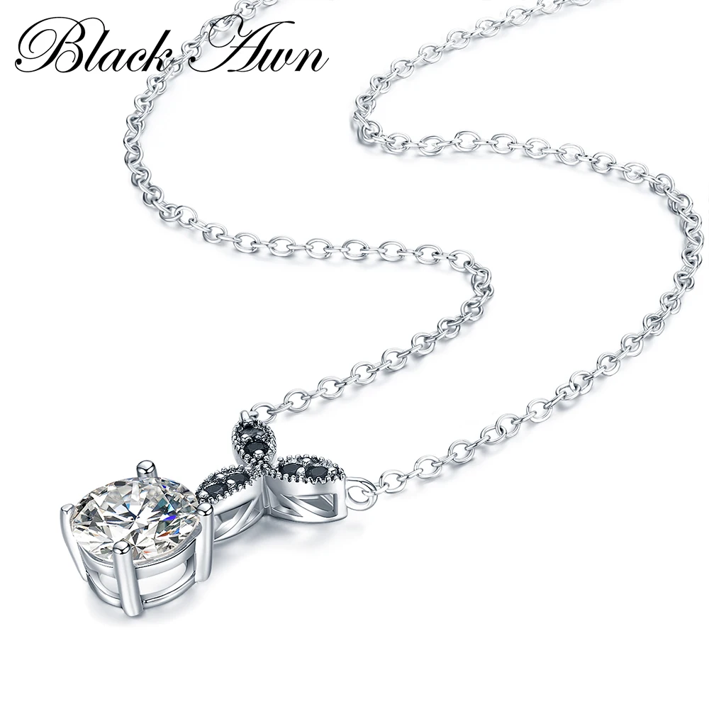 Black Awn Office 925 Sterling Silver Fine Jewelry White Round Engagement Trendy Necklaces for Women Wedding Pendants PP035
Black Awn Office 925 Sterling Silver Fine Jewelry White Round Engagement Trendy Necklaces for Women Wedding Pendants PP035
