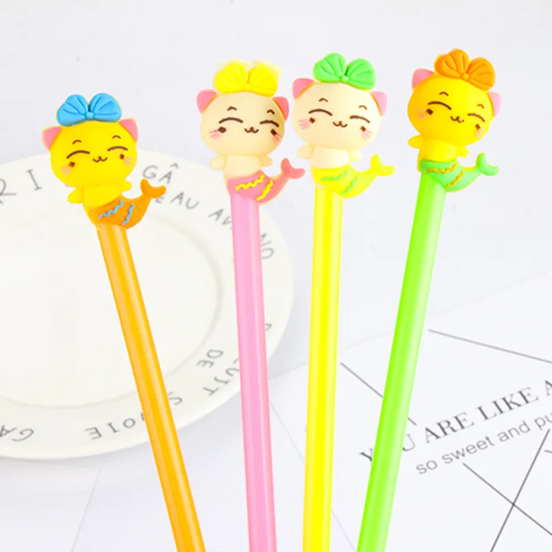 4 Pcs Mermaid Cat Neutral Pen Soft Gel Head Mermaid Black Water Pen Student Stationery Supplies kawaii school pen for writing
4 Pcs Mermaid Cat Neutral Pen Soft Gel Head Mermaid Black Water Pen Student Stationery Supplies kawaii school pen for writing