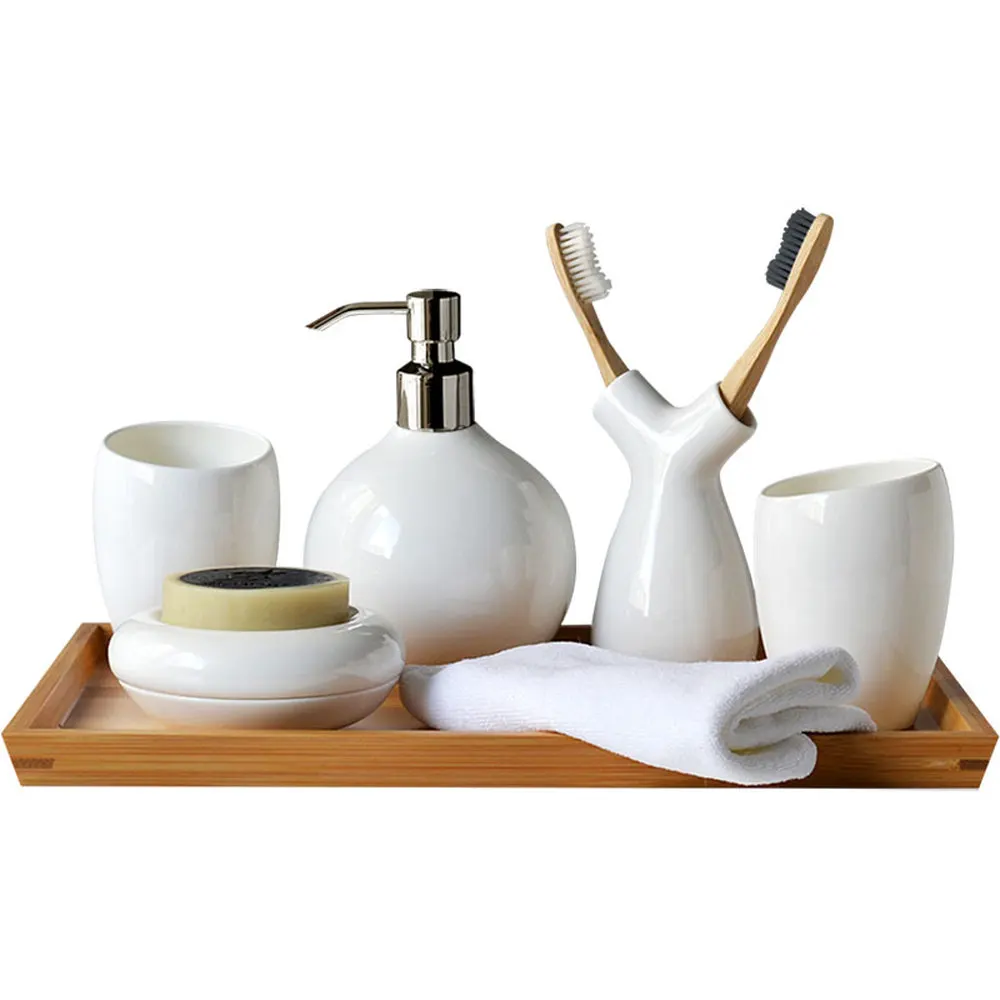 Ceramic European bathroom wash set bathroom supplies couple mouth brushing tooth cup with simple bathroom six-piece LO7231034
Ceramic European bathroom wash set bathroom supplies couple mouth brushing tooth cup with simple bathroom six-piece LO7231034