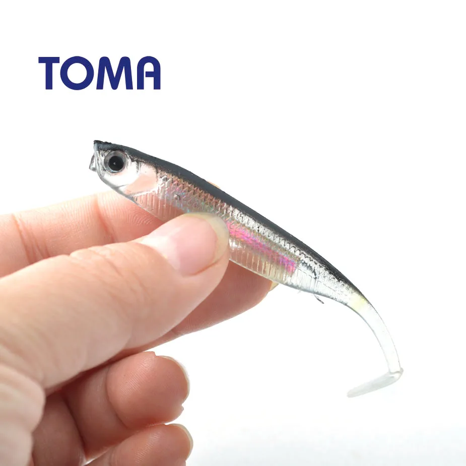 TOMA 8pcs T Tail Jig Head Fly Soft Lures Fishing Bait 2.2g 7.5cm Soft Fishing Lure Had Fishing Swimbaits Fishing Tackle
TOMA 8pcs T Tail Jig Head Fly Soft Lures Fishing Bait 2.2g 7.5cm Soft Fishing Lure Had Fishing Swimbaits Fishing Tackle