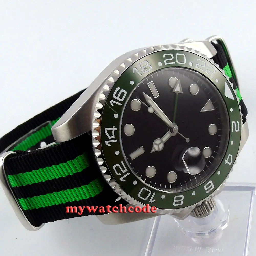 43mm bliger black dial Ceramic Bezel sapphire glass GMT automatic mens watch 400
43mm bliger black dial Ceramic Bezel sapphire glass GMT automatic mens watch 400