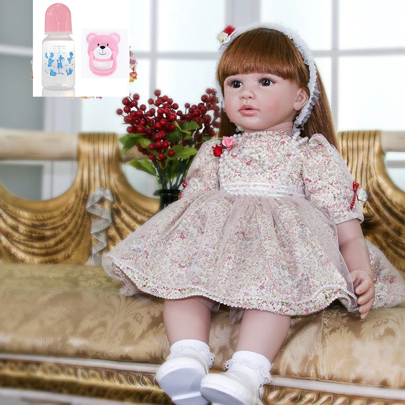60cm big Reborn silicone Baby Doll 24inch Princess Toddler clothes modeling Accompany Doll Birthday Gift Present Kid Girl Boneca
60cm big Reborn silicone Baby Doll 24inch Princess Toddler clothes modeling Accompany Doll Birthday Gift Present Kid Girl Boneca