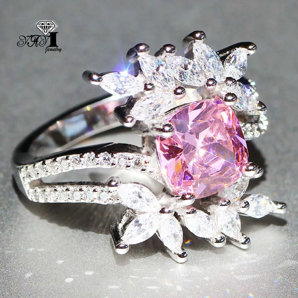 YaYI Jewelry Princess Cut 5.7 CT Pink Zircon Silver Color Engagement Rings wedding Heart Rings Girls Party Rings Gifts 862
YaYI Jewelry Princess Cut 5.7 CT Pink Zircon Silver Color Engagement Rings wedding Heart Rings Girls Party Rings Gifts 862