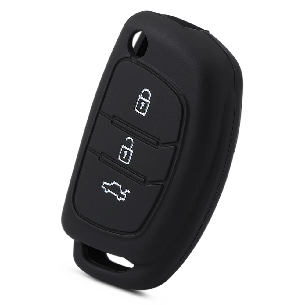 3-кнопочный силиконовый Автомобильный Дистанционный флип-брелок чехол для Hyundai