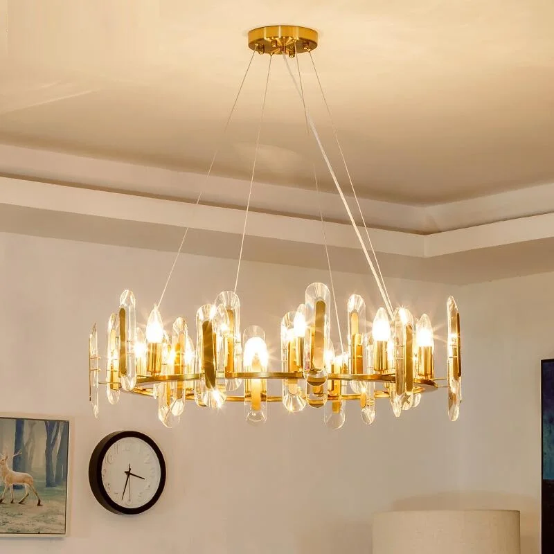 Modern crystal chandelier living room dining room bedroom simple luxury hotel lobby Nordic round crystal lamp
Modern crystal chandelier living room dining room bedroom simple luxury hotel lobby Nordic round crystal lamp