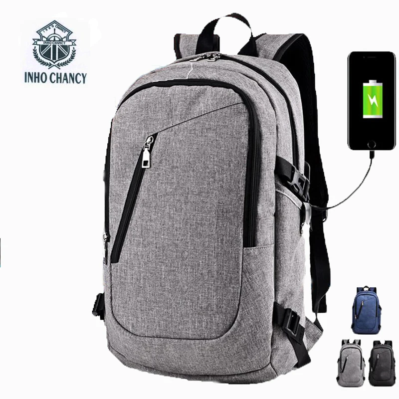 

2017 INHO CHANCY Brand backpack male Waterproof men backpacking Mochilas Student School Backpack Bag Women Computer Laptop Bag