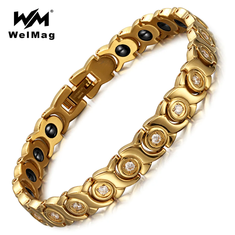 WelMag Hematite Magnetic Bracelets & Bangles Hot Sale Healthy Jewelry for Women Stainless Steel Bracelet Crystal Healing
WelMag Hematite Magnetic Bracelets & Bangles Hot Sale Healthy Jewelry for Women Stainless Steel Bracelet Crystal Healing