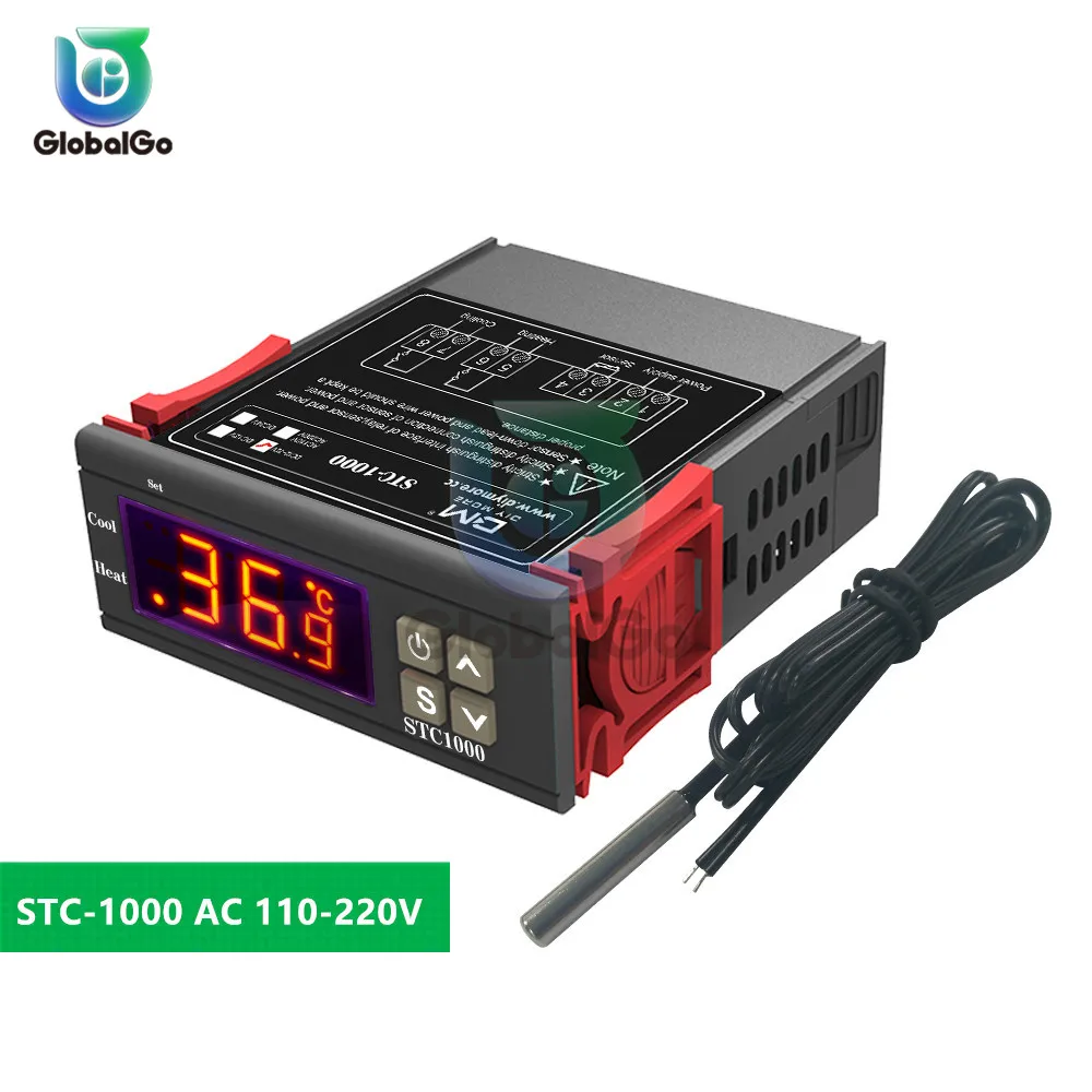Digital Temperature Controller Thermostat Thermoregulator for Incubator Relay LED Heating Cooling STC-1000 220V
Digital Temperature Controller Thermostat Thermoregulator for Incubator Relay LED Heating Cooling STC-1000 220V