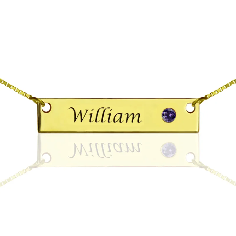 AILIN Hand Stamped Name Bar Necklace Personalized Birthstone Bar Necklace Gold Color Initial Pendant Engraved Name Jewelry
AILIN Hand Stamped Name Bar Necklace Personalized Birthstone Bar Necklace Gold Color Initial Pendant Engraved Name Jewelry