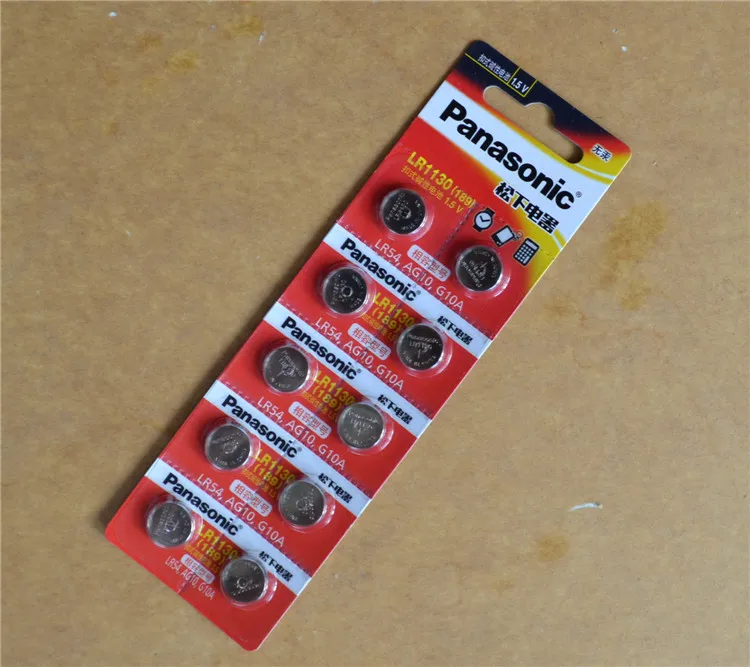 10pcs/lot 100% Original Panasonic 1.5V AG10 LR1130 Alkaline Button Coin Cell Battery AG10 389 LR54 SR54 SR1130W 189 LR1130
10pcs/lot 100% Original Panasonic 1.5V AG10 LR1130 Alkaline Button Coin Cell Battery AG10 389 LR54 SR54 SR1130W 189 LR1130