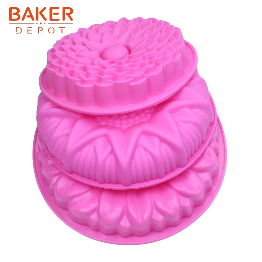 BAKER DEPOT силиконовая форма для выпечки тортов цветов большая торта 3D Подсолнух