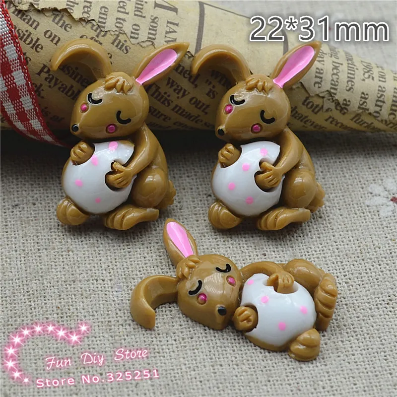 10pcs/lot 22*31mm Brown Easter Day Bunny rabbit with egg| Flat back Easter day decoration cabochons R803-3
10pcs/lot 22*31mm Brown Easter Day Bunny rabbit with egg| Flat back Easter day decoration cabochons R803-3