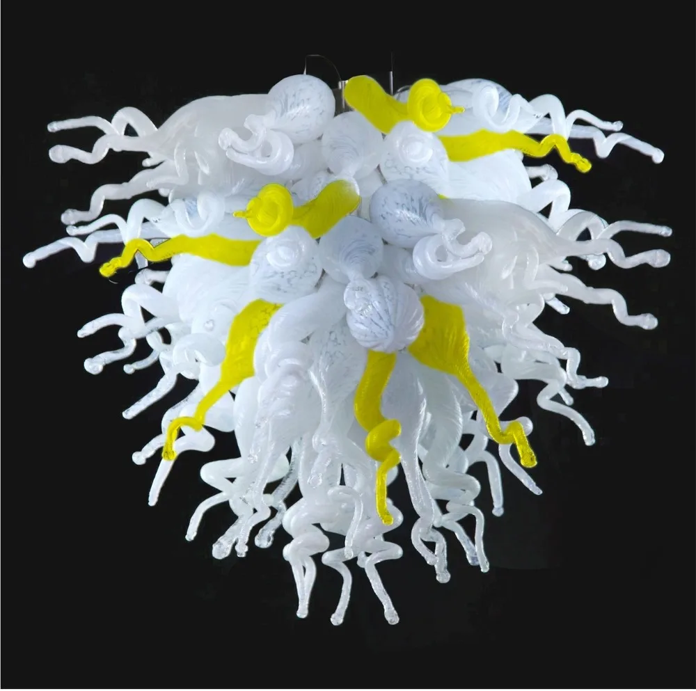 AC 110/120/220/240V White Yellow Colored Hand Blown Borosilicate Glass Chandeliers with LED Bulbs
AC 110/120/220/240V White Yellow Colored Hand Blown Borosilicate Glass Chandeliers with LED Bulbs