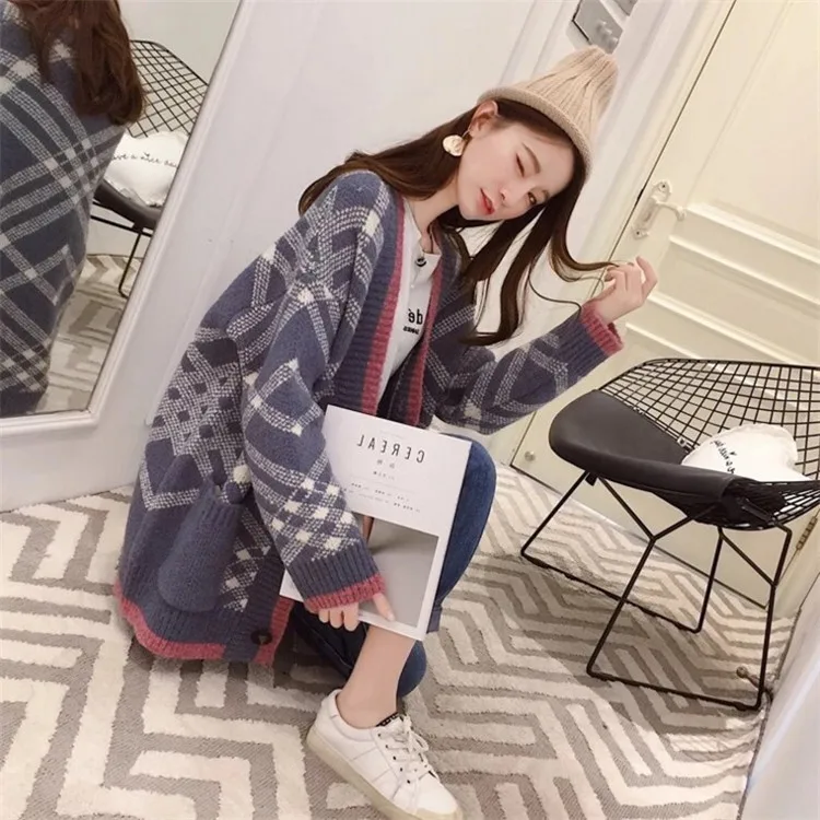 2019 Autumn And Winter New Pattern Suit-dress Knitting Unlined Upper Woman Sweater Loose Coat Easy Leisure Time Fashion Jacket
2019 Autumn And Winter New Pattern Suit-dress Knitting Unlined Upper Woman Sweater Loose Coat Easy Leisure Time Fashion Jacket